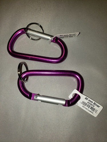 Liberty Mountain Multi-Biner 80mm (3.15") HA Aluminum Carabiners Purple 2-Pack image 0