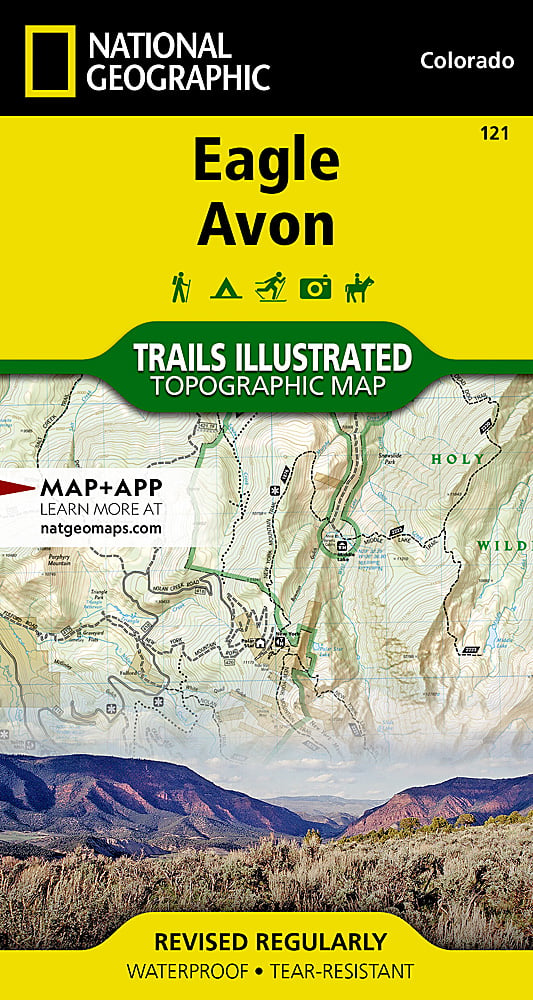 National Geographic Trails Illustrated Colorado Eagle / Avon Topo Trail Map 121 image 0