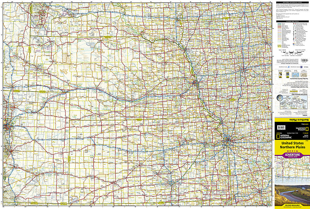 National Geographic Adventure Map US Northern Plains AD00003122 image 1