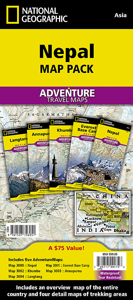 National Geographic Adventure Map Pack â€“ Nepal Travel Bundle image 0