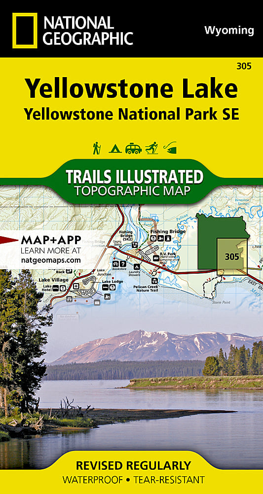 National Geographic Trails Illustrated WY Southeast Yellowstone Lake Map 305 image 0
