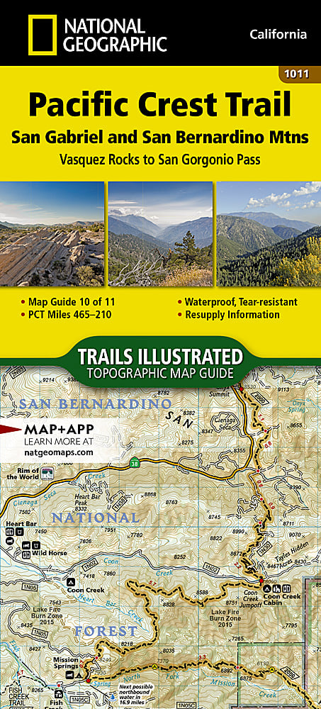 National Geographic Topographic Map Guide â€“ PCT CA San Gabriel &amp; San Bernardino image 0