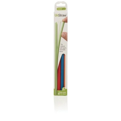 Humangear UnStraw Cleanable Straw Blue/Red/Lime/Orange 4-Pack HG0980 image 0
