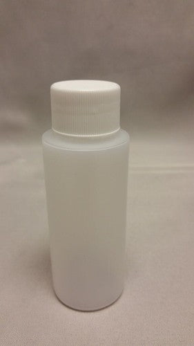 Cylinder Round Ultralight HDPE Plastic Storage Bottle w/Lid 2oz Natural image 0