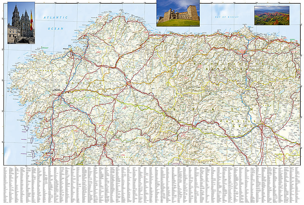National Geographic Northern Spain Adventure Travel Map image 2