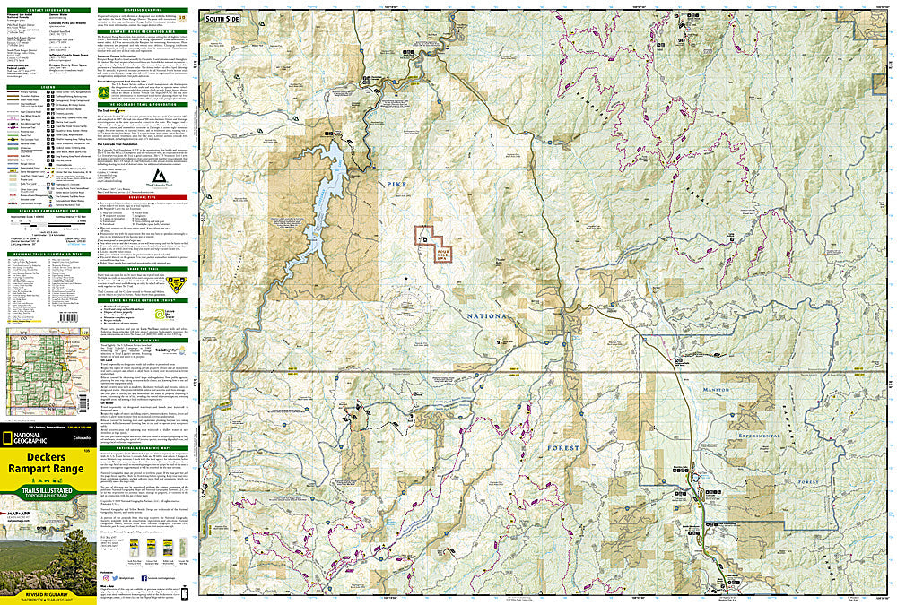National Geographic Trails Illustrated Colorado Deckers Rampart Range Map 135 image 1
