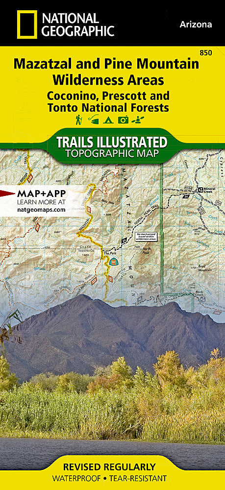 National Geographic Trails Illustrated AZ Mazatzal and Pine Wilderness Map 850 image 0