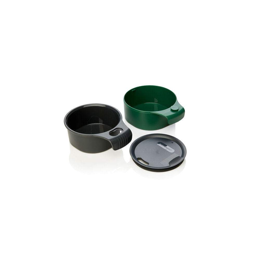 Humangear GoKit Deluxe Mess Kit HG0651 – Charcoal/Green Camping Cookware Set image 1