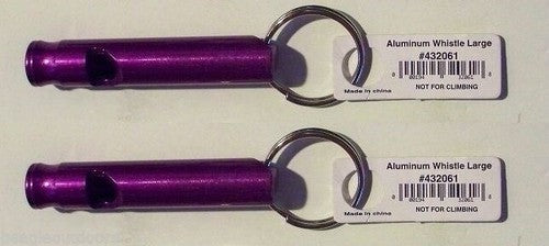 Liberty Mountain Large Aluminum Whistle Purple 2-Pack Emergency/Signal/Survival image 0