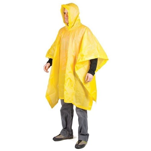 Peregrine Equipment PEVA 52" x 80" Rain Poncho PVC Free w/Snaps &amp; Hood Yellow image 0