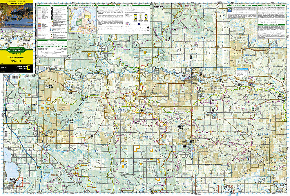 National Geographic MI Huron-Manistee National Forest TI Topo Map Pack Bundle image 2