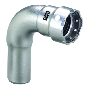 Viega MegaPress 1/2" 90&deg; Stainless 304 Elbow - Street/Press Connection - Smart Connect Technology image 0