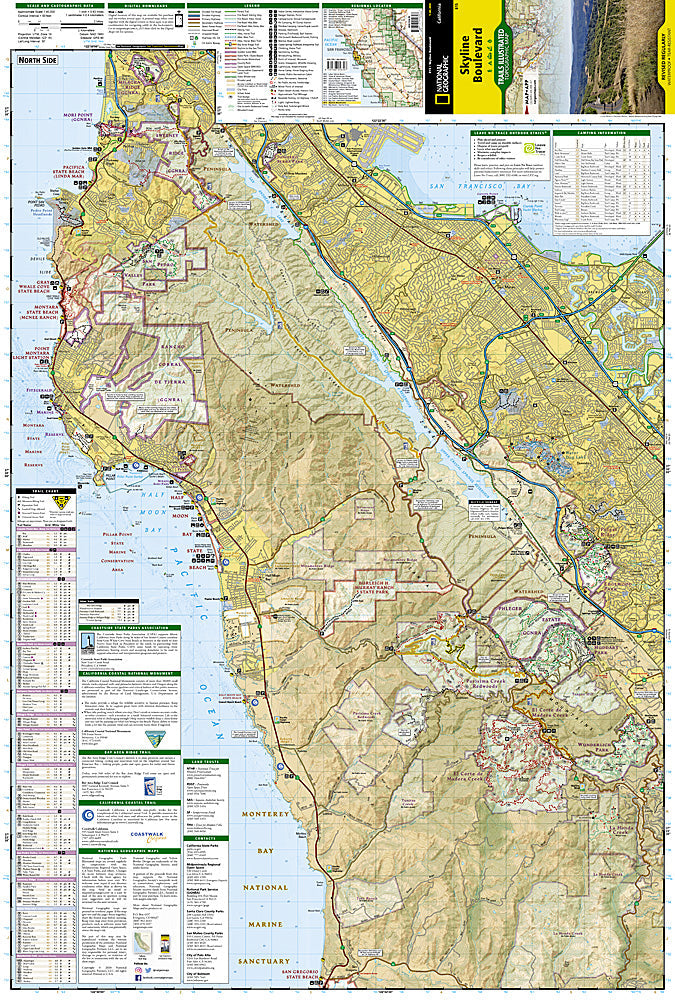 National Geographic California Skyline Boulevard Trails Illustrated Map 815 image 1