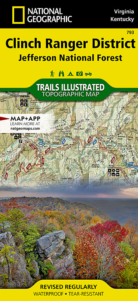 National Geographic Trails Illustrated VI Clinch Ranger District Map 793 image 0