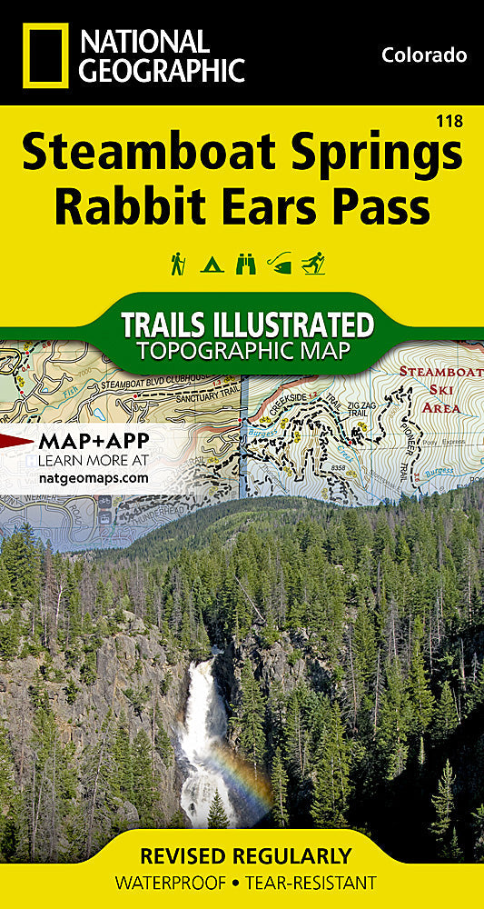 National Geographic Trails Illustrated CO Steamboat Springs Rabbit Ears Map 118 image 0
