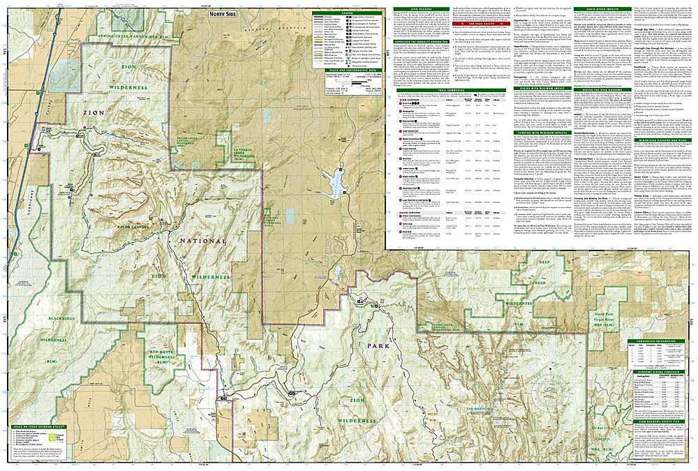 National Geographic Trails Illustrated Utah Zion National Park Map 214 image 2