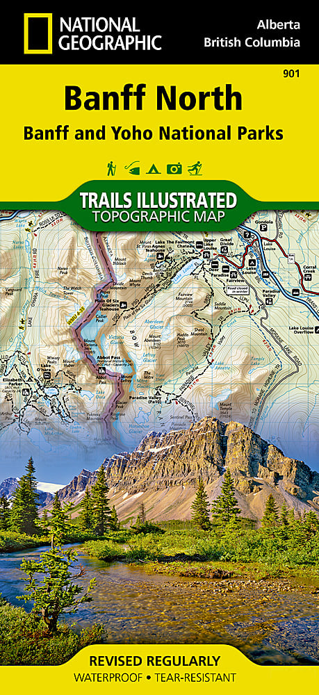 National Geographic Trails Illustrated Alberta/BC Canada Banff North Map 901 image 0
