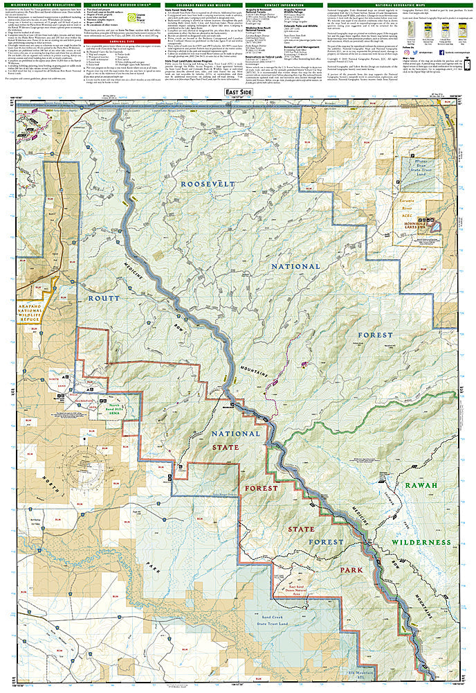 National Geographic Trails Illustrated Colorado Cowdrey North Sand Hills Map 113 image 2
