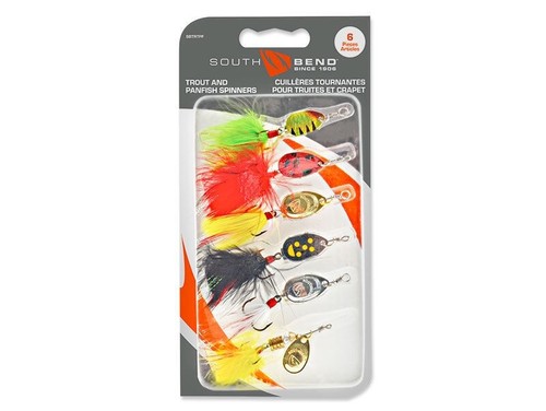 South Bend Trout / Panfish Spinner Assortment Fishing Lures 6-Pack SBTRTPF image 0