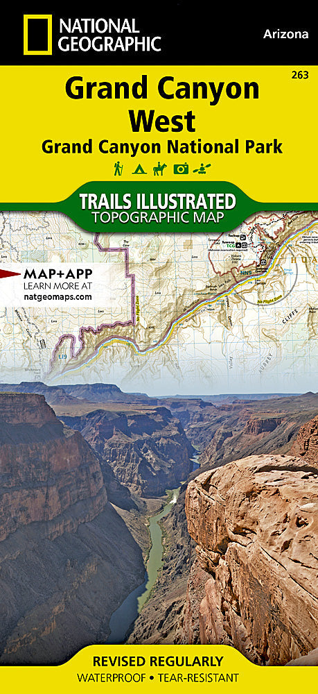 National Geographic Trails Illustrated AZ Grand Canyon National Park W Map 263 image 0