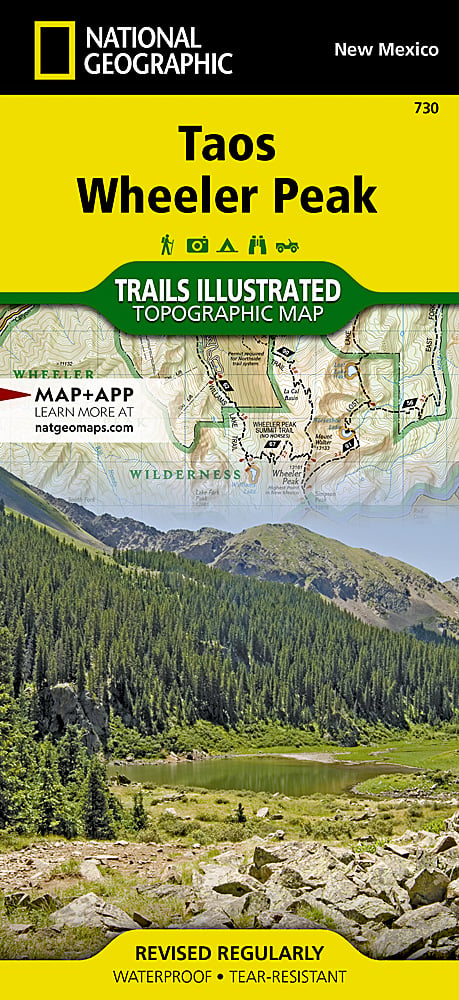 National Geographic Trails Illustrated New Mexico Taos Wheeler Peak Map 730 image 0