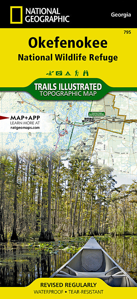 National Geographic Trails Illustrated GA Okefenokee National Wildlife Map 795 image 0