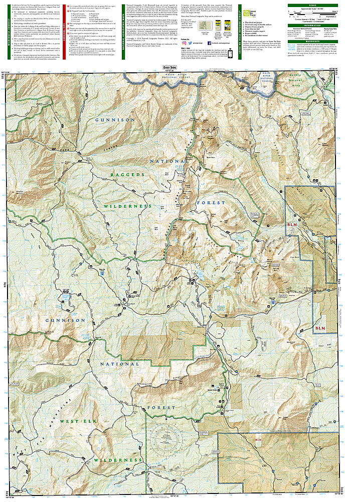 National Geographic Trails Illustrated Colo Kebler Pass Paonia Reservoir Map 133 image 2
