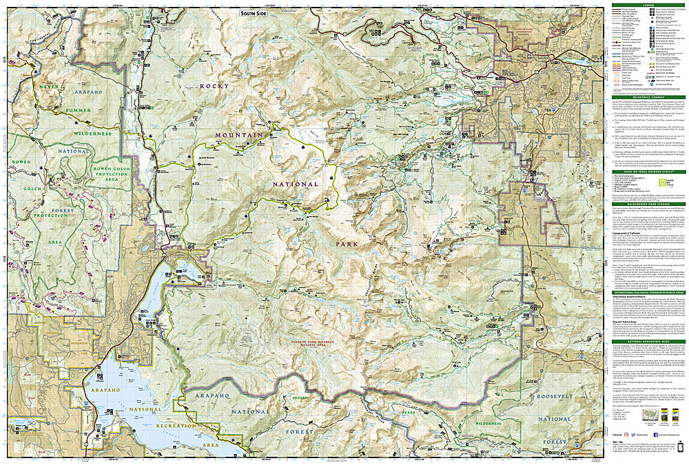 National Geographic Trails Illustrated Colo Rocky Mountain NP Map Bundle 1020585 image 3