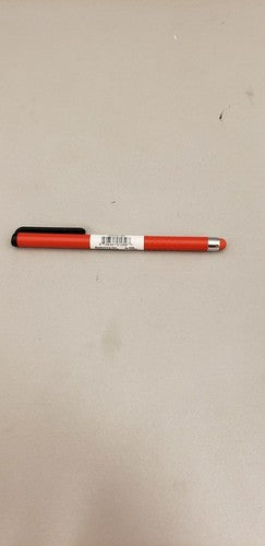 Atomic Micro Slim Red Stylus for Smart Phone / Tablet w/Rubber Tip &amp; Pocket Clip image 0