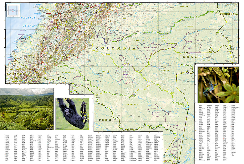 National Geographic Trails Illustrated Map â€“ Adventure Colombia South America image 2