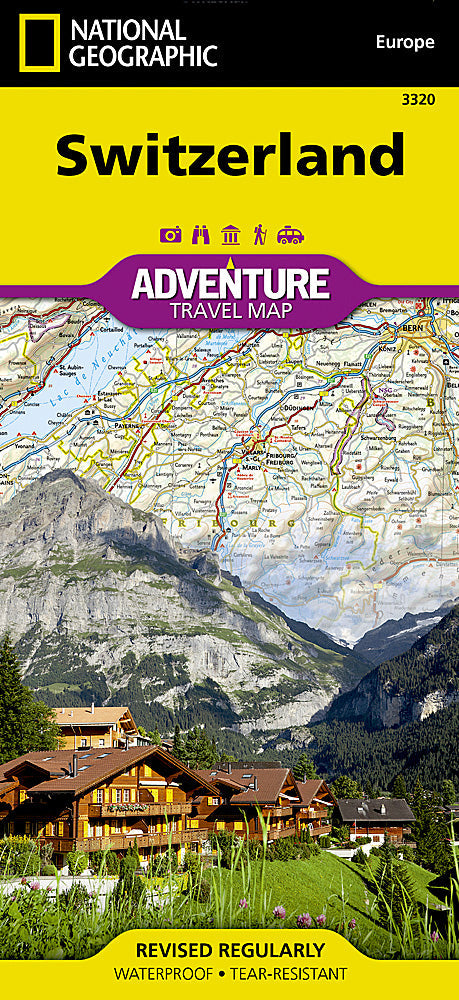 National Geographic Switzerland Adventure Travel Map image 0
