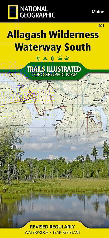 National Geographic ME Allagash Wilderness Waterway S Trails Illustrated Map 401 image 0