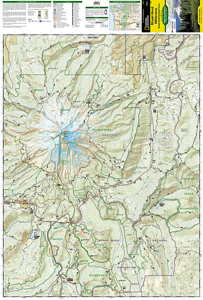 National Geographic Trails Illustrated Oregon Mount Hood Wilderness Map 321 image 1