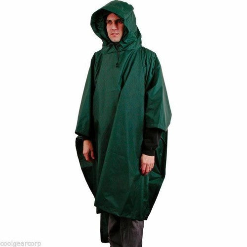 Liberty Mountain Waterproof Vinyl Rain Poncho â€“ Orange 52" x 80" Survival Gear image 1