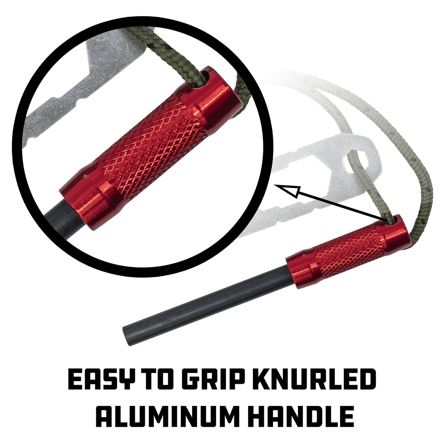 UCO Survival Fire Striker Ferro Rod w/Multi-Tool Black MT-FS-SVKIT image 2