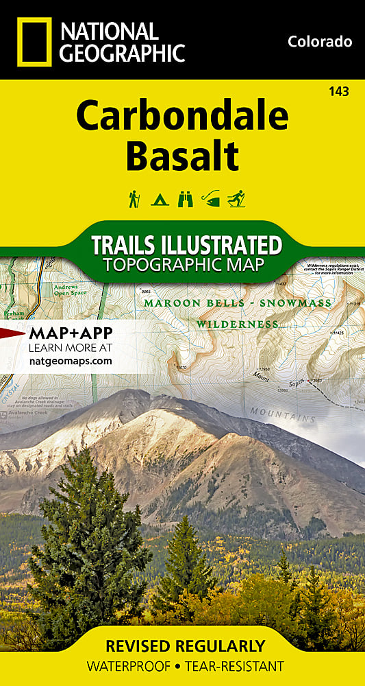 National Geographic Trails Illustrated Colorado Carbondale Basalt Topo Map 143 image 0