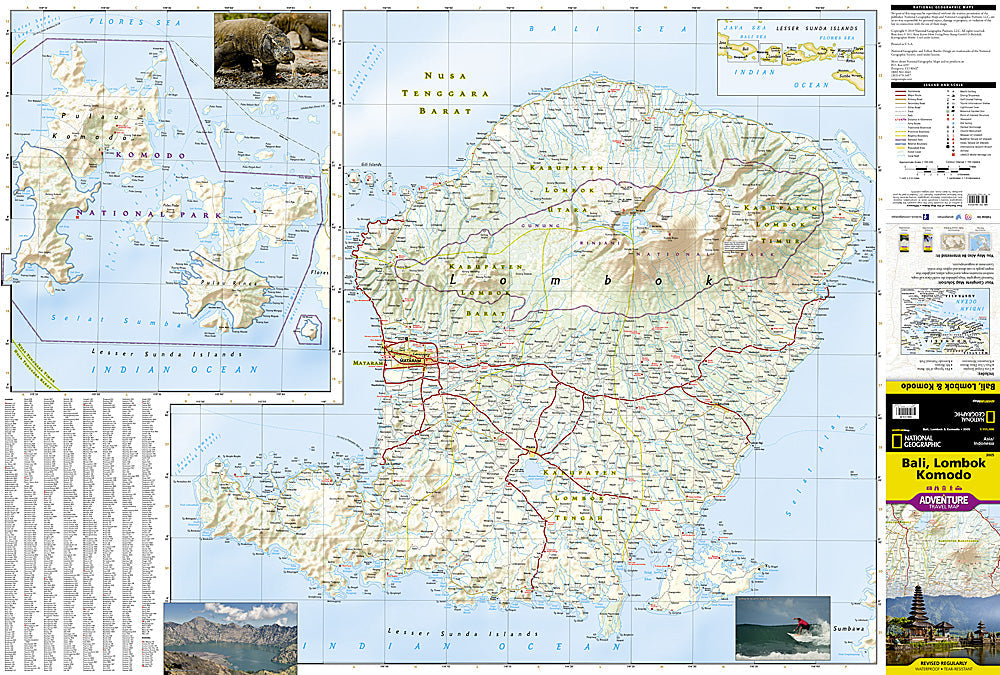 National Geographic Adventure Map Bali/Lombok/Komodo 3005 image 1
