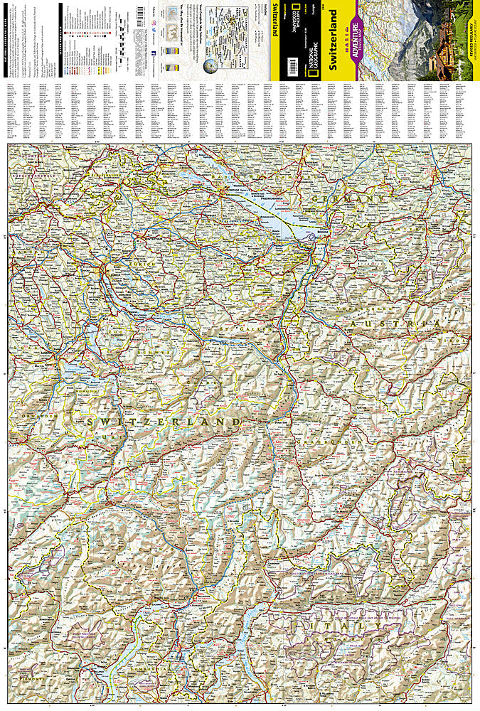 National Geographic Switzerland Adventure Travel Map image 1