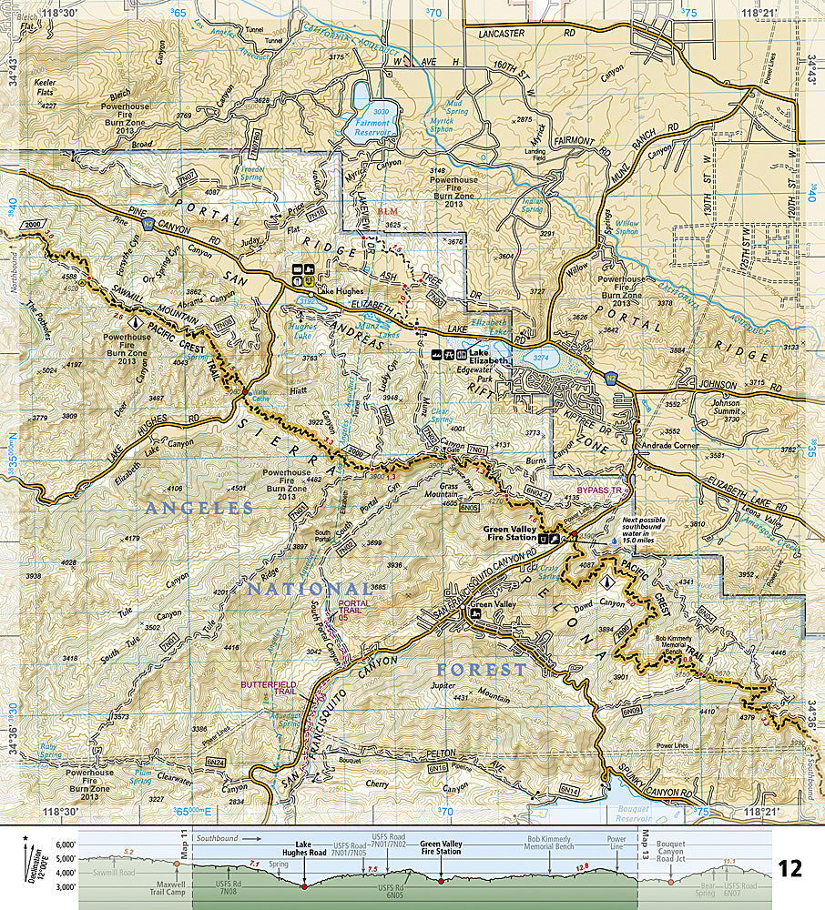 National Geographic Topographic Map Guide â€“ PCT CA Scodie &amp; Piute Mtns #1010 image 2