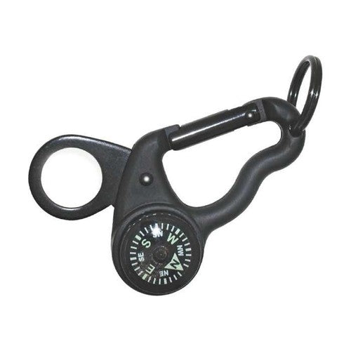 Sun MagniComp Compass 3X Magnifier Carabiner Key Ring Biner Backpacking 813 image 0