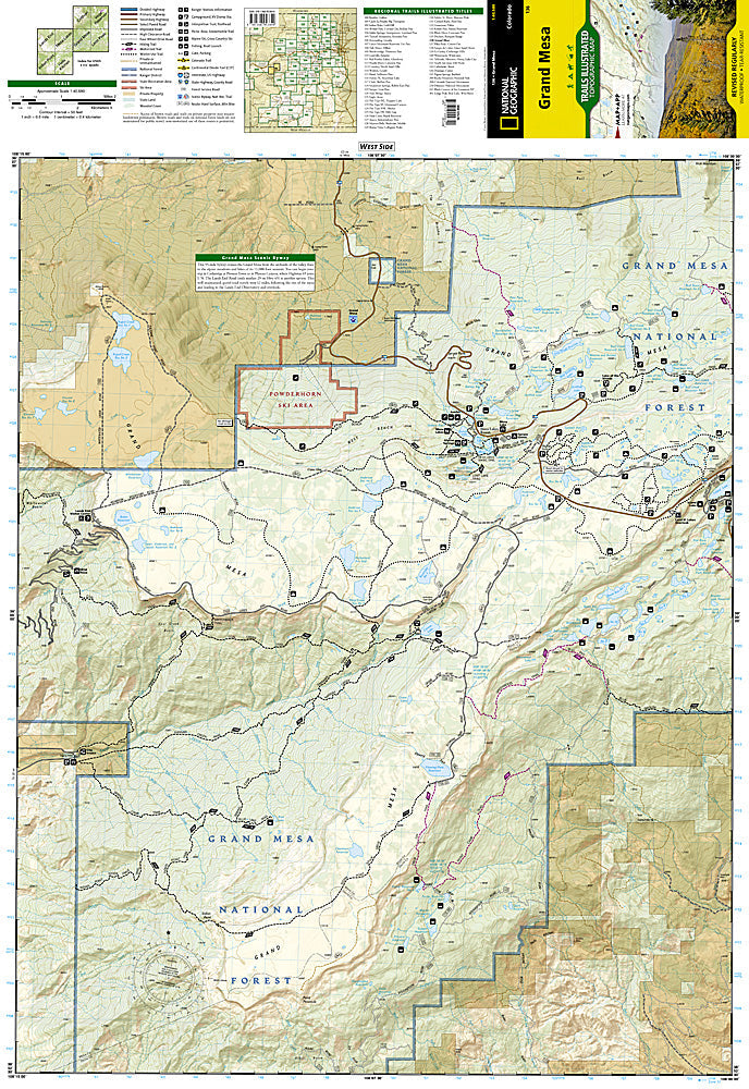 National Geographic Trails Illustrated Colorado Grand Mesa Topo Trail Map 136 image 1