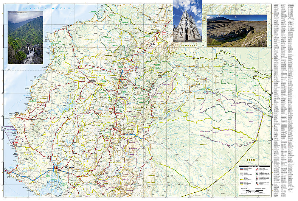 National Geographic Trails Illustrated Map â€“ Adventure Ecuador South America image 2