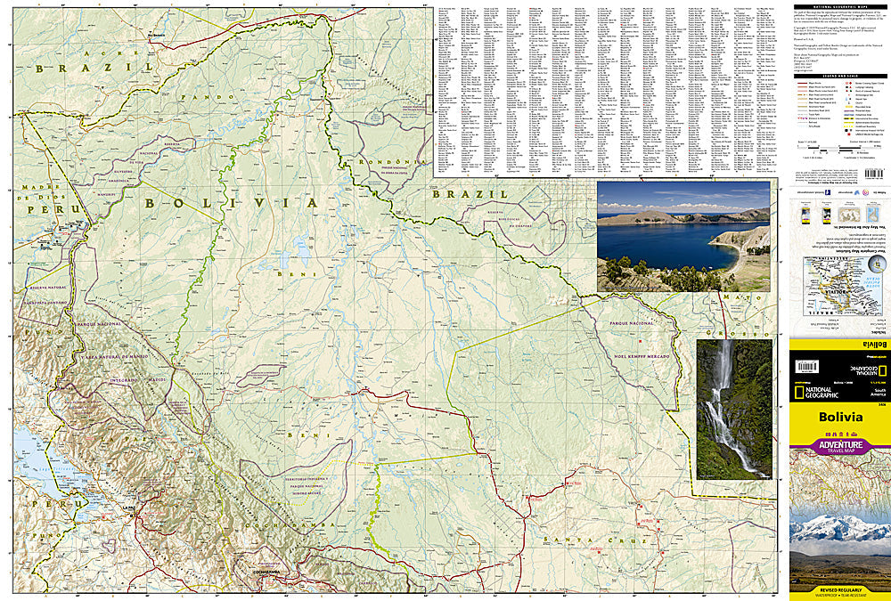 National Geographic Trails Illustrated Map â€“ Adventure Bolivia South America image 1