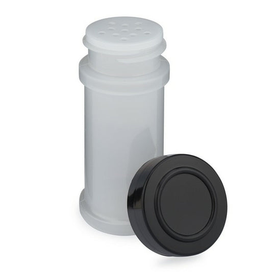Spice Jar 3 oz Natural PP w/Shaker &amp; Black Cap 2302B04BLK image 0