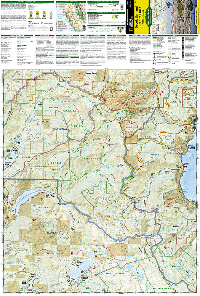 National Geographic Trails Illustrated Desolation/Granite Chief Wilderness  #802 image 1