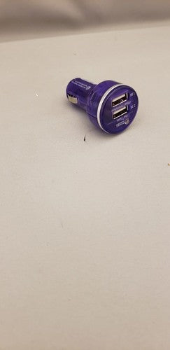 Atomic Micro Blue Dual USB Port Car Charger-2.1A &amp; 1.0A Ports for Phone/Tablet image 0