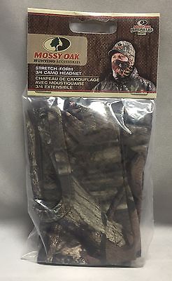 Mossy Oak 3/4-Coverage Spandex Camo Headnet Stretch-Form Break-Up Head Net image 1