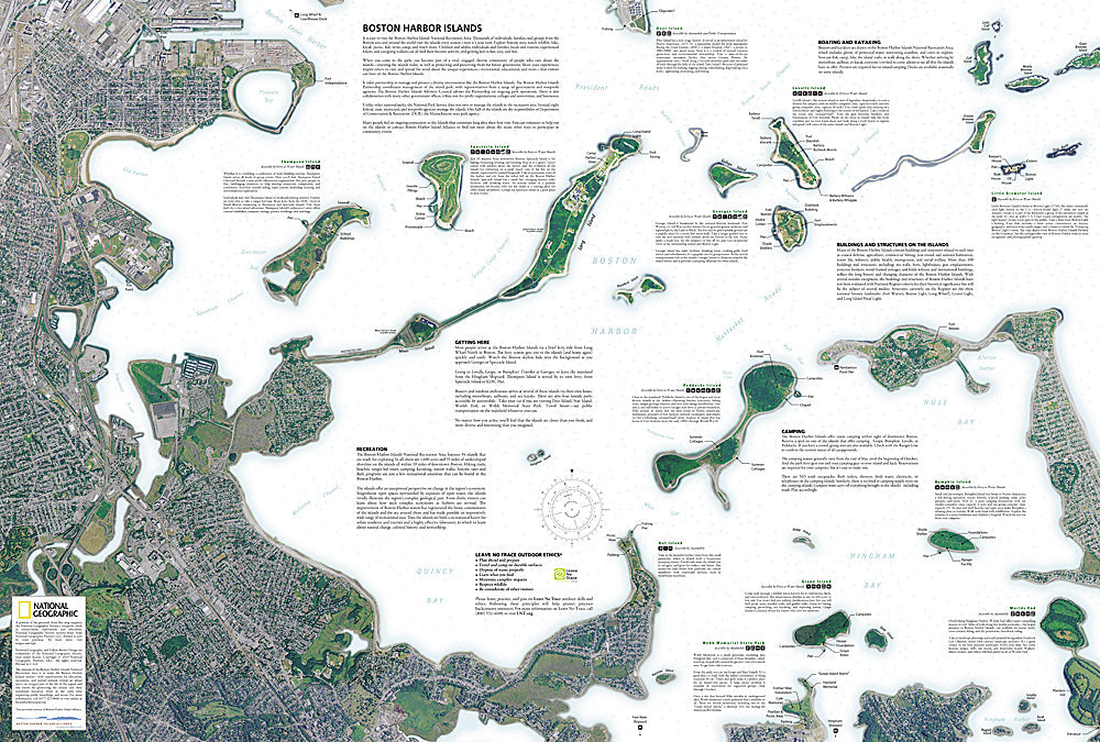 National Geographic Trails Illustrated MA Boston Harbor Islands Map 265 image 2