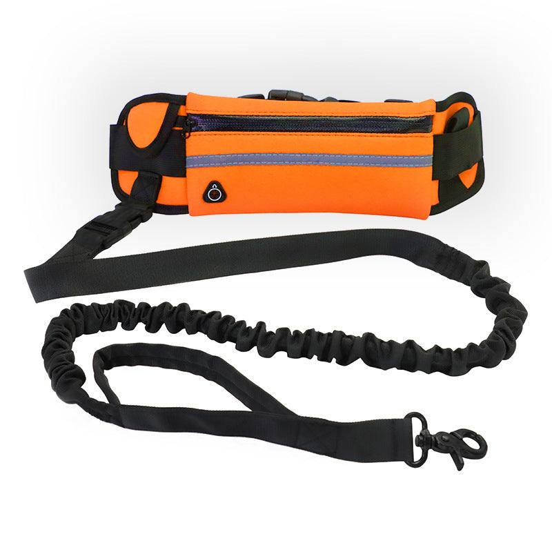 Hands Free Dog Leash Pet Walking And Training Belt With Shock Absorbing Bungee Leash For Up To 180lbs