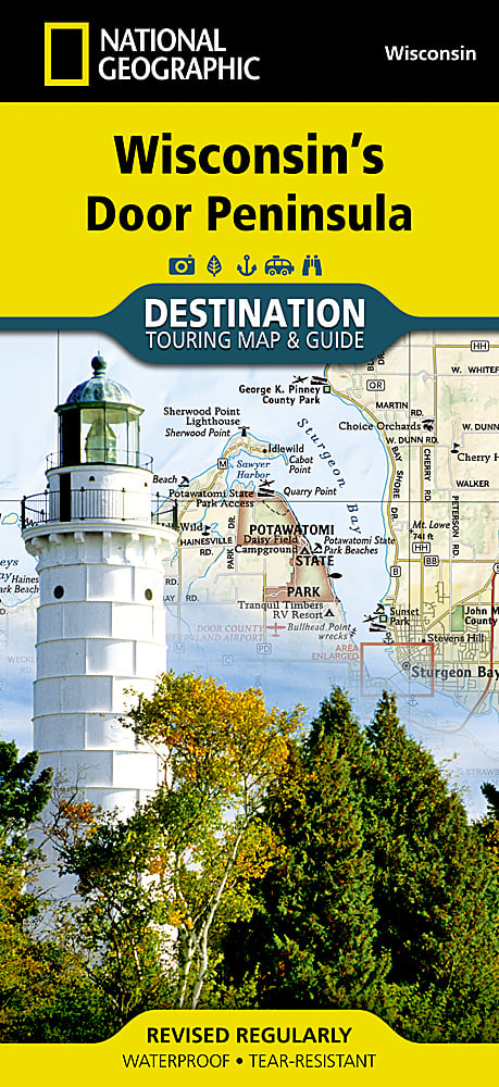National Geographic Wisconsin's Door Peninsula Destination Touring Map image 0
